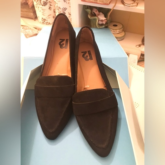 2 Pair Black Velvet Faux Suede Like Flats Size 6.5 - Picture 5 of 8